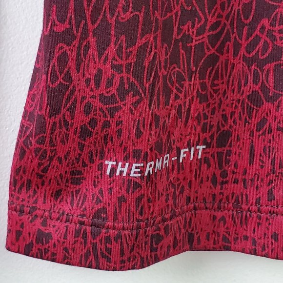 Nike Just Do It Scribble Script 1/4 Zip Thumbhole Mock Neck Therma Fit Pullover - Picture 6 of 10